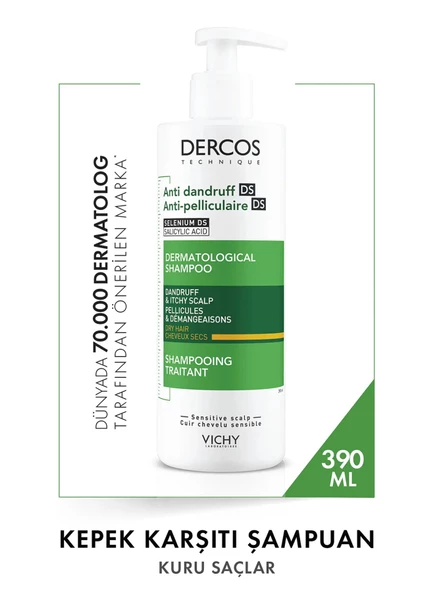 Vichy Dercos Kepek Karşıtı Şampuan Kuru Saçlar 390 ml ürün görseli 1