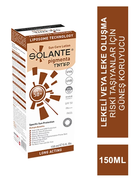 Solante Pigmenta Tinted Lotion Spf 50+ 150ml ürün görseli 1