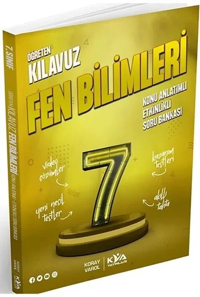 7. Sınıf Fen Bilimleri Öğreten Kılavuz Konu Anlatımlı Etkinlikli Soru Bankası KVA Yayınları ürün görseli 1