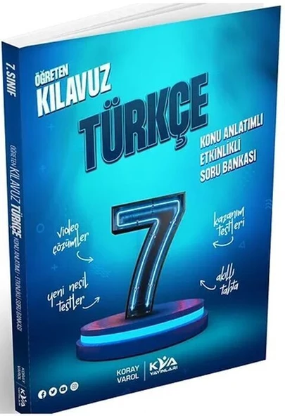 7. Sınıf Türkçe Öğreten Kılavuz Konu Anlatımlı Etkinlikli Soru Bankası KVA Yayınları ürün görseli 1