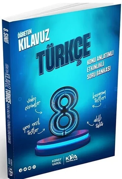 8. Sınıf Türkçe Öğreten Kılavuz Konu Anlatımlı Etkinlikli Soru Bankası KVA Yayınları ürün görseli 1