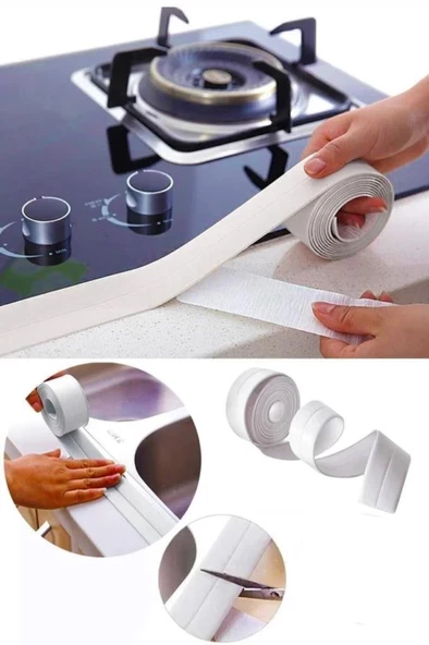 3.2 Metre Su Sızdırmaz Bant Duş Banyo Küvet Lavabo Klozet Kenar Sızıntı Tamir Sızdırmazlık Bandı ürün görseli 1