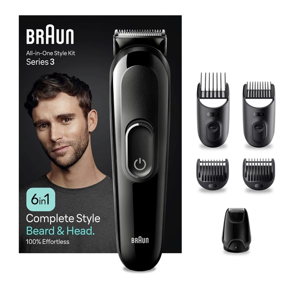 Braun Series 3 MGK3420 Hepsi Bir Arada Şekillendirme Seti 6’sı 1 Arada Erkek Bakım Kiti ürün görseli 1