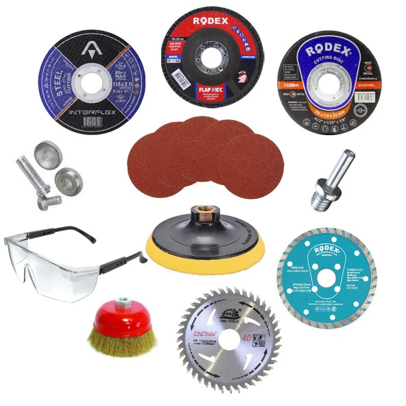 18 PARÇA Spiral Taşlama Cırt Zımpara İnox Metal Kesici Flap Disk ürün görseli 1