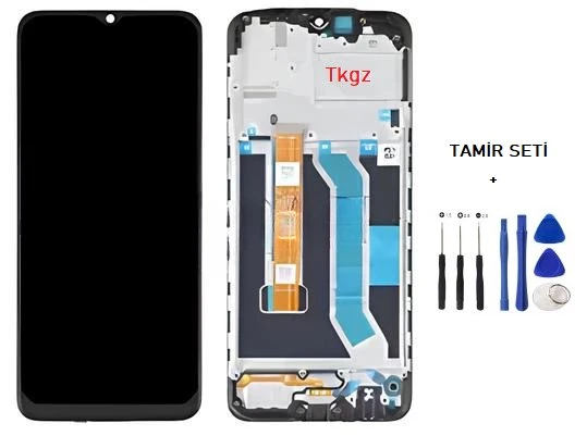 Tkgz - Oppo Realme 6İ Uyumlu Lcd Ekran Dokunmatik Orijinal ÇITALI + TAMİR SETİ ürün görseli 1