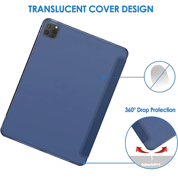 Apple Ipad Pro 11 M4 2024 11 Inç Tablet Uyumlu Flip Smart Standlı Akıllı Kılıf Smart Cover - Resim 10