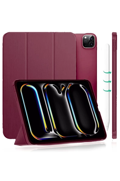 Apple Ipad Pro 11 M4 2024 11 Inç Tablet Uyumlu Flip Smart Standlı Akıllı Kılıf Smart Cover ürün görseli 1