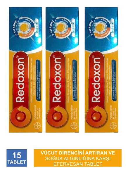 Redoxon 3'lü Etkili 15 Efervesan Tablet 3 Paket ürün görseli 1
