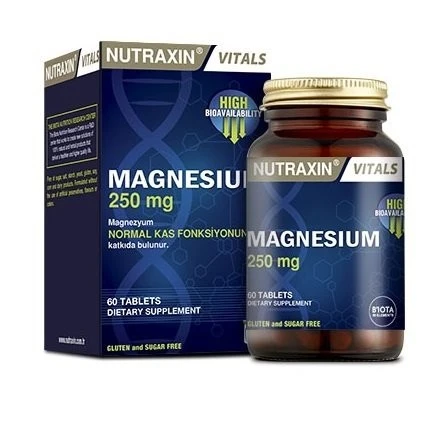 Nutraxin Magnesium 250 mg 60 Tablet ürün görseli 1