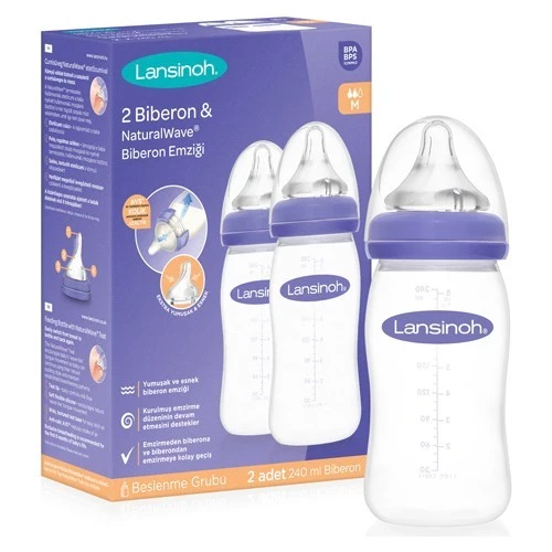 Lansinoh Natural Wave Biberon Seti 240 Ml x 2 Adet ürün görseli 1
