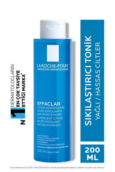 La Roche Posay Effaclar Mikro Soyucu Tonik Yağlı/Akneye Eğilim Gösteren Ciltler Gözenek Sıkılaştırıcı 200 ml ürün görseli 1