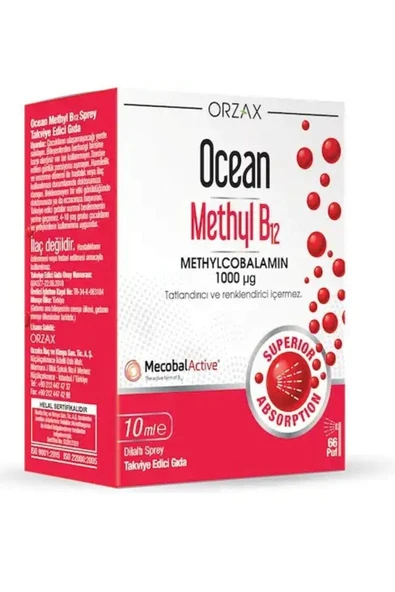 Ocean Methyl  B12 1000 MCG Sprey 10 ML ürün görseli 1