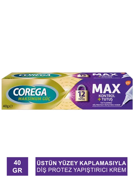 Corega Maximum Tutuş + Kalkan Diş Protezi Yapıştırıcı Krem 40 gr ürün görseli 1