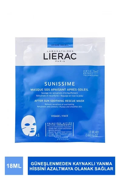 Lierac Sunissime After Sun Soothing Rescue Mask 18 ml Güneş Sonrası Nemlendirici ve Yatıştırıcı Maske ürün görseli 1