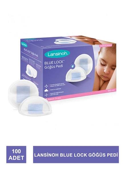 Lansinoh Blue Lock Göğüs Pedi 100 Adet ürün görseli 1