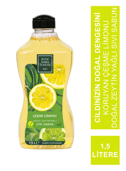 Eyüp Sabri Tuncer Doğal Zeytinyağlı Sıvı Sabun Çeşme Limonu 1,5 Lt ürün görseli 1