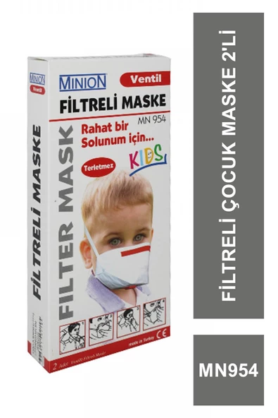 Minion Filtreli Çocuk Maske 2'li MN 954 ürün görseli 1
