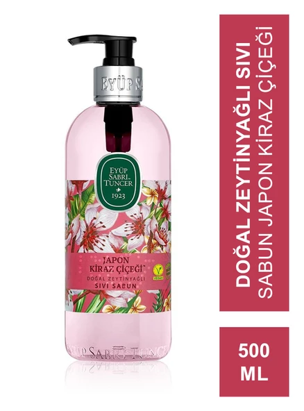 Eyüp Sabri Tuncer Doğal Zeytinyağlı Sıvı Sabun Japon Kiraz Çiçeği 500 ml ürün görseli 1