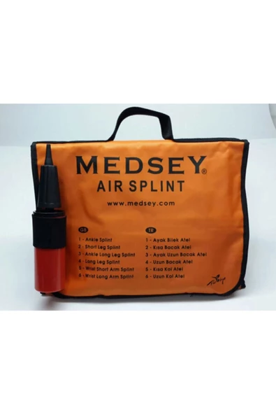 MEDSEY Pvc Şişme Atel Seti Ilk Yardım Kırık Çıkık Destek Atel Çantası ürün görseli 1