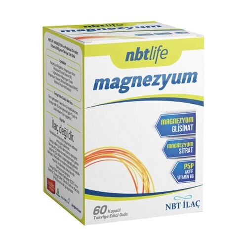 Nbt Life Magnezyum P5p Vitamin B6 60 Kapsül ürün görseli 1
