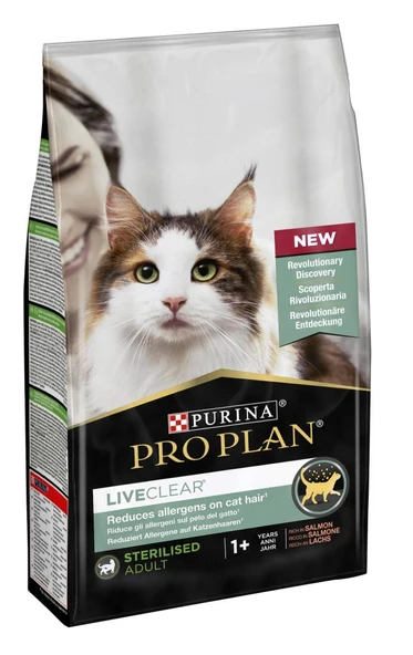 ProPlan LiveClear Sterilized Somonlu Alerji Önleyici Kedi Maması 1,4 kg ürün görseli 1