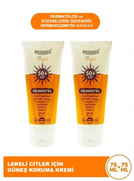 Dermoskin Be Bright Pigmentyl Sun Protection SPF 50+ Cream 2'li ürün görseli 1