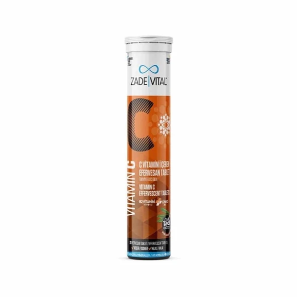 Zade Vital Vitamin C 20 Efervesan Tablet ürün görseli 1
