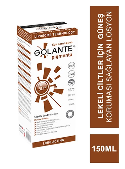 Solante Pigmenta SPF 50+ Güneş Koruyucu 150 ml Güneş Losyonu ürün görseli 1