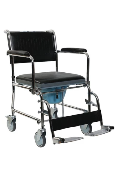 CASE Hareketli Kolçaklar Çıkartılabilen Ayaklıklar Tekerlekli Klozetli Banyo Tekerlekli Sandalyesi ürün görseli 1