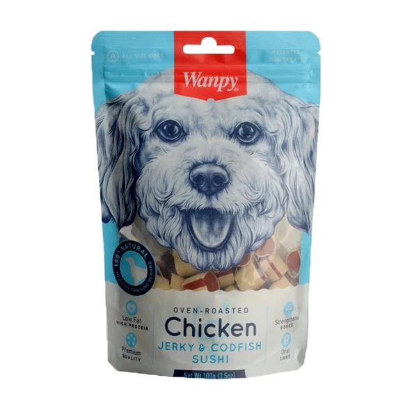 Wanpy Tavuklu ve Morina Balıklı Köpek Ödülü 100 gr ürün görseli 1