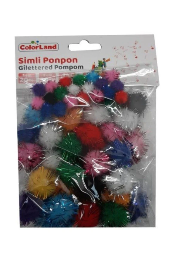 Colorland Pon Pon Simli Karışık 60 Lı ürün görseli 1