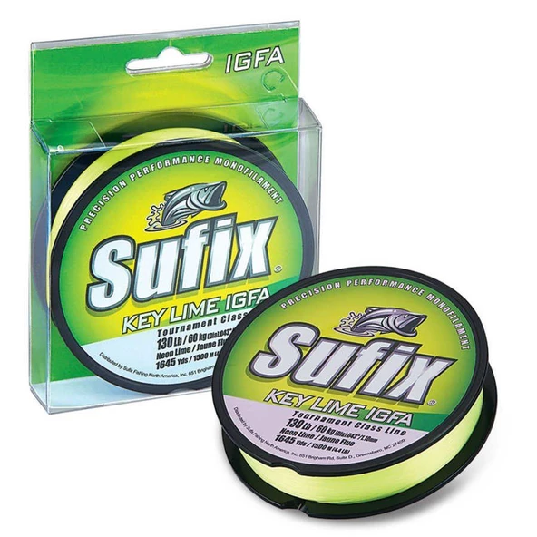 Sufix Key Lime Igfa 0.68 mm 600m Neon Lime Monofilament Misina 24kg Çeker ürün görseli 1