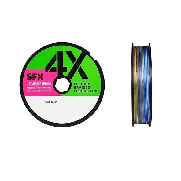 Sufix 4x Carrier 0.205 mm 100m Multicolor İp Misina 11.5kg Çeker ürün görseli 1