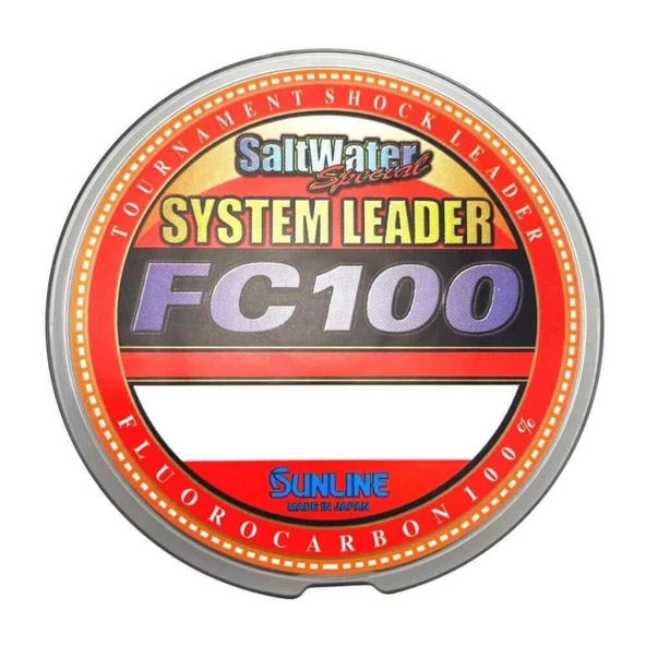 Sunline System Leader FC100 0.62 mm 30m Natural Clear Fluorocarbon Misina 20.41kg Çeker ürün görseli 1