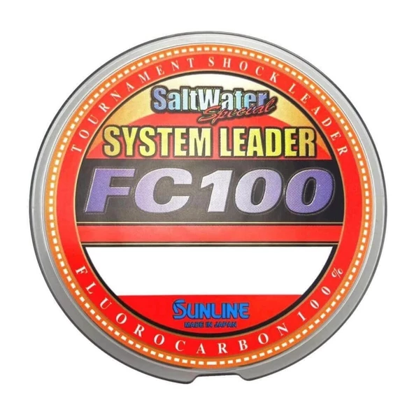 Sunline System Leader FC100 0.78 mm 30m Natural Clear Fluorocarbon Misina 29.48kg Çeker ürün görseli 1
