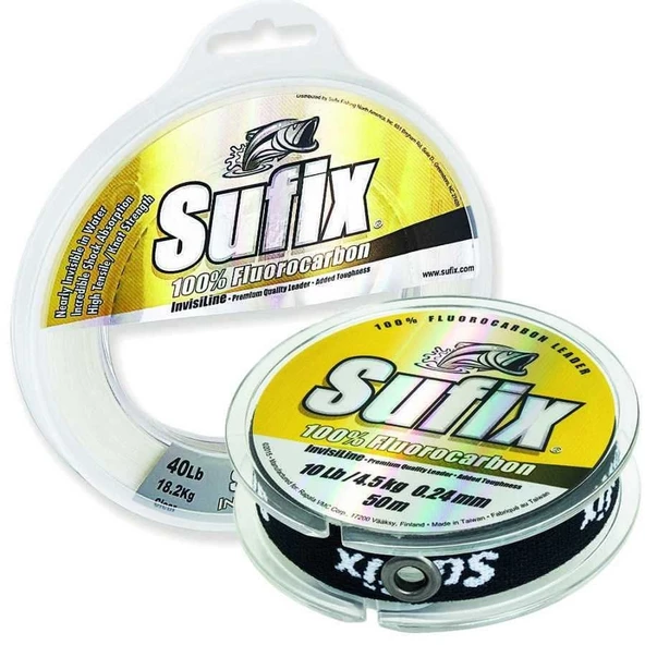 Sufix Invisiline 1.06mm 50m %100 Fluorocarbon Misina 45.4kg Çeker ürün görseli 1