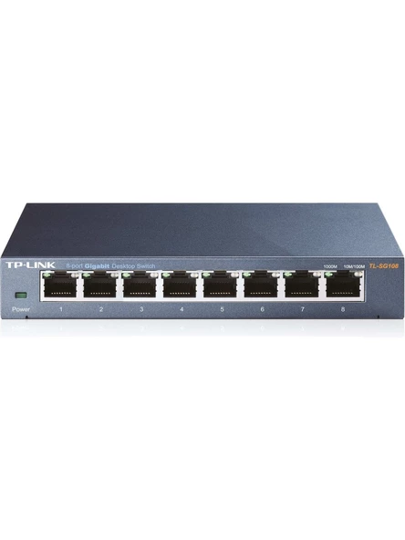 TP-Link TL-SG108 8 Port 10/100/1000 Mbps Gigabit Switch ürün görseli 1