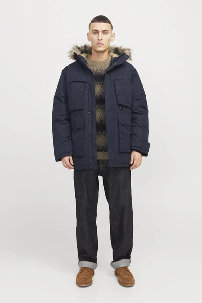 Jack&Jones Erkek Oversize Kapüşonlu Kışlık Mont - Sıcak ve Şık! ürün görseli 1