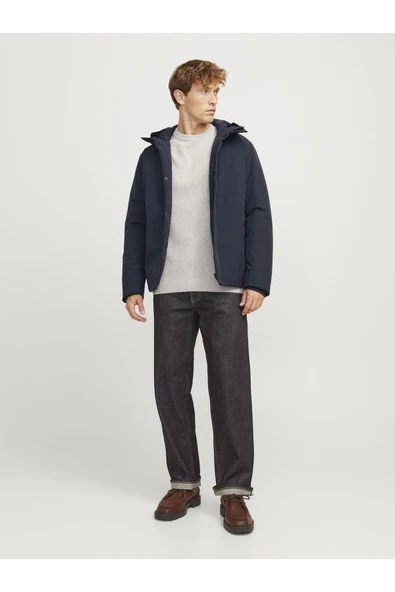 Jack&Jones Minimalist Kapüşonlu Oversized Erkek Mont - Günlük Kullanım ürün görseli 1
