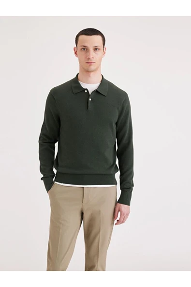 Dockers Minimalist Uzun Kol Polo Yaka Erkek Kazak - Günlük Şıklık ürün görseli 1