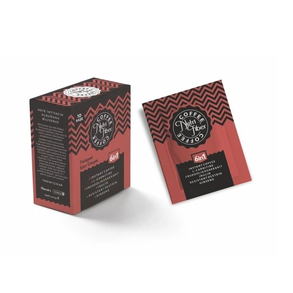 Nutri Fiber Coffee 6in1 Fonksiyonel Kahve 10 Saşe ürün görseli 1