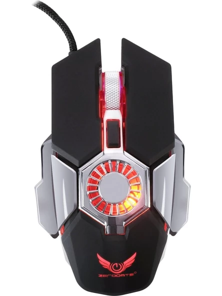 MF Product Strike 0593 Rgb Kablolu Fanlı Gaming Mouse Siyah ürün görseli 1