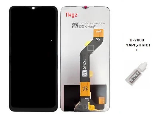 Tkgz - Tecno Spark 8C Uyumlu Lcd Ekran Dokunmatik Orijinal + B-7000 ürün görseli 1