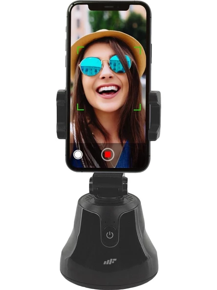 MF Product Fit N Joy 0547 360 Derece Yüz Takip Telefon Tutucu Smart Gimbal Siyah ürün görseli 1