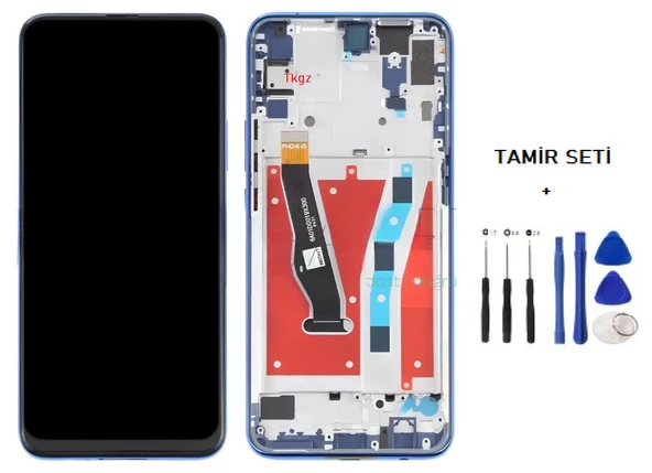 Tkgz - P Smart Z Lcd Ekran Dokunmatik Orijinal ÇITALI MAVİ + TAMİR SETİ ürün görseli 1