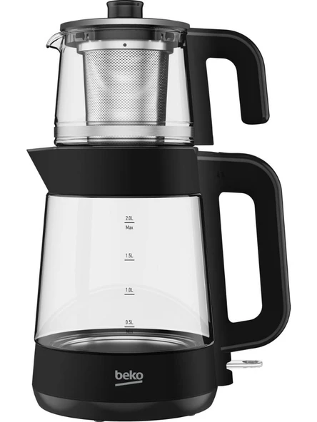 Beko CM 5964 B Floral Siyah 1900 W Cam Demlikli Çay Makinesi ürün görseli 1