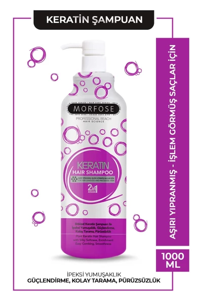 Morfose Keratin Saç Bakım Şampuanı 1000 ml - Besleyici, Koruyucu Etki ürün görseli 1