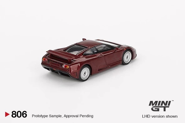 Mini Gt Bugatti EB110 GT Dark Red Metallic 806 - Resim 3