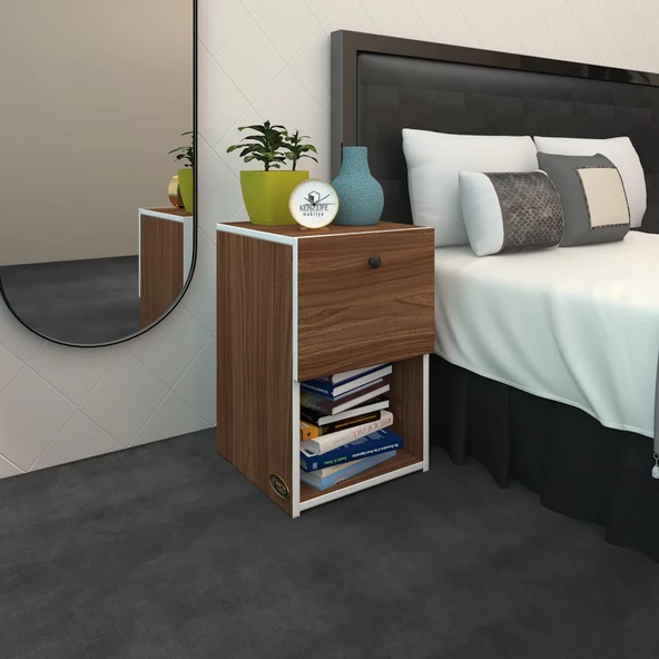 Kenzlife komodin izumi cvz 60*39*39 komidin kitaplık ayakkabılık kapaklı arkalıklı ürün görseli 1