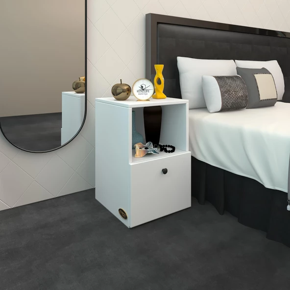 Kenzlife komodin yokatta byz 60*39*39 komidin kitaplık ayakkabılık kapaklı arkalıklı ürün görseli 1